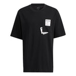 adidas neo M Bqfd Tee 3 Splicing Pocket Loose Sports Short Sleeve Black H62005
