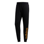 Men's adidas neo Esntl Lg Tp 1 Metallic Logo Printing Bundle Feet Sports Pants/Trousers/Joggers Black FP7446