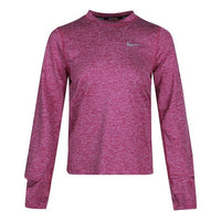 (WMNS) Nike Running Sports Round Neck Quick Dry Long Sleeves Purple Red T-Shirt CU3278-564