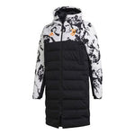 adidas Juve Ssp Dwcoat Juventus Colorblock Soccer/Football mid-length Sports hooded down Jacket Black FT9924