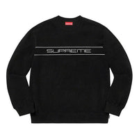 Supreme FW19 Week 10 Polartec Crewneck Black Logo SUP-FW19-916