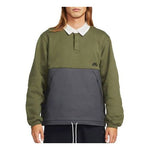 Nike Loose Casual Contrasting Colors Fleece Khaki Green DJ6082-325