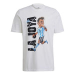 adidas Dybala Icon T M Paul Cartoon Printing Soccer/Football Sports Short Sleeve White HA5453