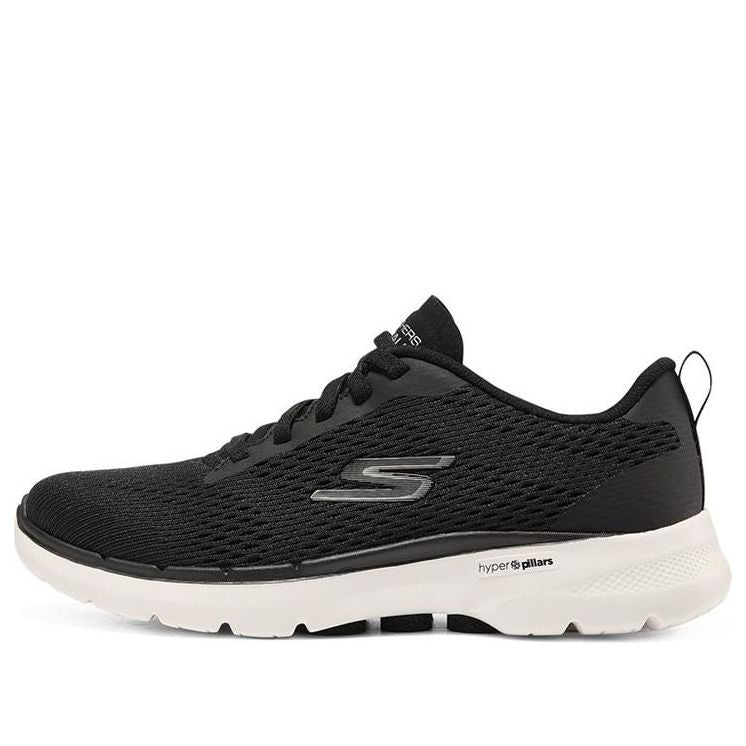 (WMNS) Skechers Go Walk 6 Low-tops Sport Shoes Black/White 124512-BKW