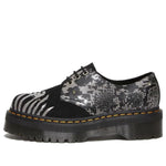 Dr. Martens 1461 Animal Clash Leather & Suede Platform Shoes 'Black Grey' 27695001