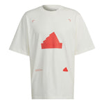 Men's adidas SS22 Geometry Pattern Printing Casual Short Sleeve Jade White T-Shirt HN1956