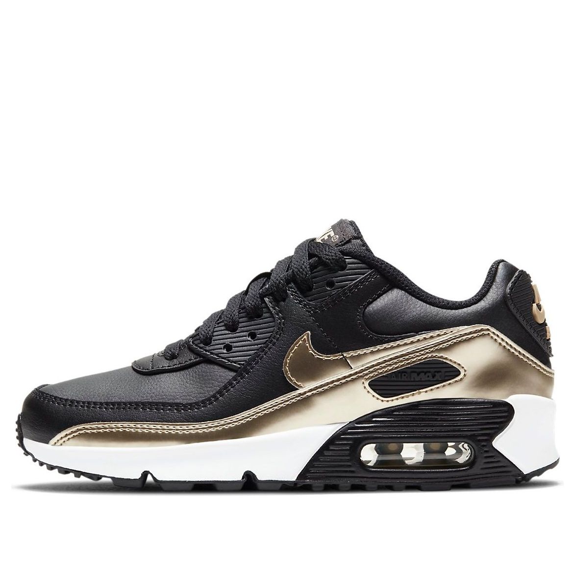 (GS) Nike Air Max 90 LTR 'Black Metallic Gold Star' CD6864-008