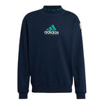 Men's adidas Logo Printing Round Neck Pullover College Navy Blue HG8095