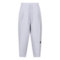 Men's adidas Solid Color Logo Printing Sports Pants/Trousers/Joggers Silver Gray HN1929