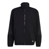 adidas M Future Icon Stripe Woven Stand Collar Sports Logo Jacket Black H21534