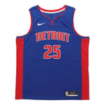 Nike NBA Casual Sports Basketball Jersey SW Fan Edition Detroit Pistons 25 Blue CW3664-401