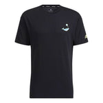 Men's adidas Ocean Gfx Tee Cartoon Animal Sports Alphabet Casual Round Neck Short Sleeve Black T-Shirt HE7357