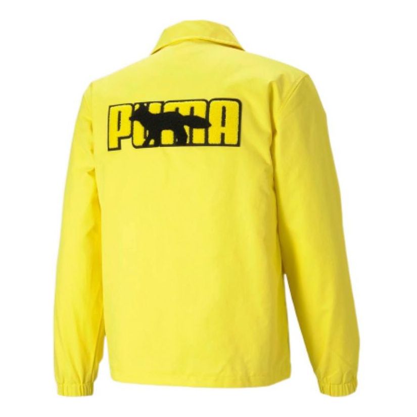 PUMA x Maison Kitsune Unisex Coach Jacket Yellow 530430-30
