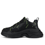 Balenciaga Triple S Sneaker 'Allover Logo - Black Fluo Yellow' 536737W2FA11070