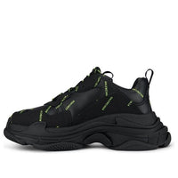 Balenciaga Triple S Sneaker 'Allover Logo - Black Fluo Yellow' 536737W2FA11070