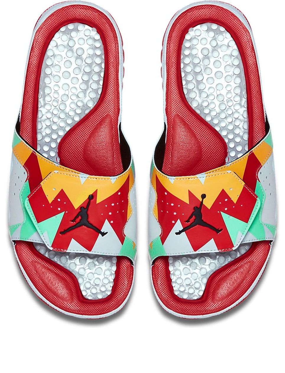 Air Jordan Hydro 7 Retro Soft Sole Cozy Sports Slippers Gray Red Orange 'White' 705467-105