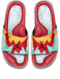 Air Jordan Hydro 7 Retro Soft Sole Cozy Sports Slippers Gray Red Orange 'White' 705467-105
