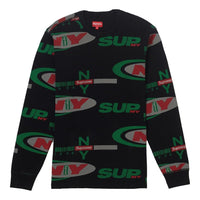 Supreme FW18 NY Waffle Thermal Black Round Neck Unisex SUP-FW18-912