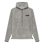 Fear of God Essentials SS22 Mens Polar Fleece Half Zip Hoodle 'Dark Oatmeal' FOG-SS22-459