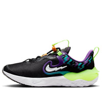 (GS) Nike Run Flow Easy On/Off Shoes 'Black Teal Nebula Volt' DZ4490-001