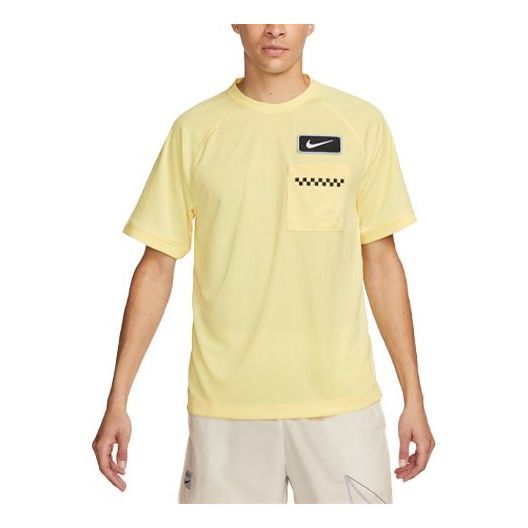 Nike Dri-Fit Pocket Quick Release Sports Short T-shirt 'Light Yellow' DX8635-821