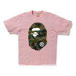 A Bathing Ape Camouflage Ape Head T-Shirt 'Pink' 1D75-110-011
