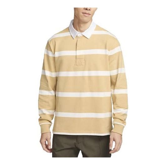 Nike Life Striped Heavyweight Rugby Shirt 'Sesame' FN3123-252