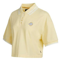 (WMNS) Converse Logo Colorblock Short Cream Yellow Polo Shirt 10022783-A01