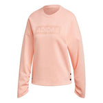 (WMNS) adidas Crew Dk Emby Sweatshirt Pink/Red FR5981