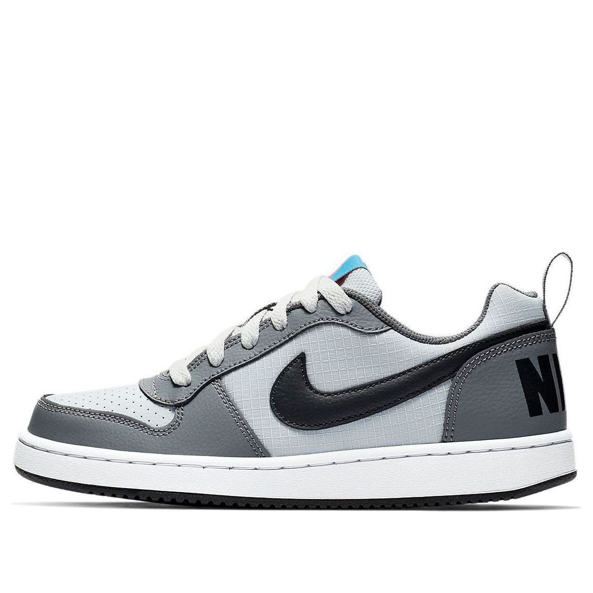 (GS) Nike Court Borough Low Shoes Grey/Black/Blue 839985-006