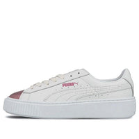 (WMNS) PUMA Basket Platform Metallic 'S 'White/Lilac Snow' 366169-04