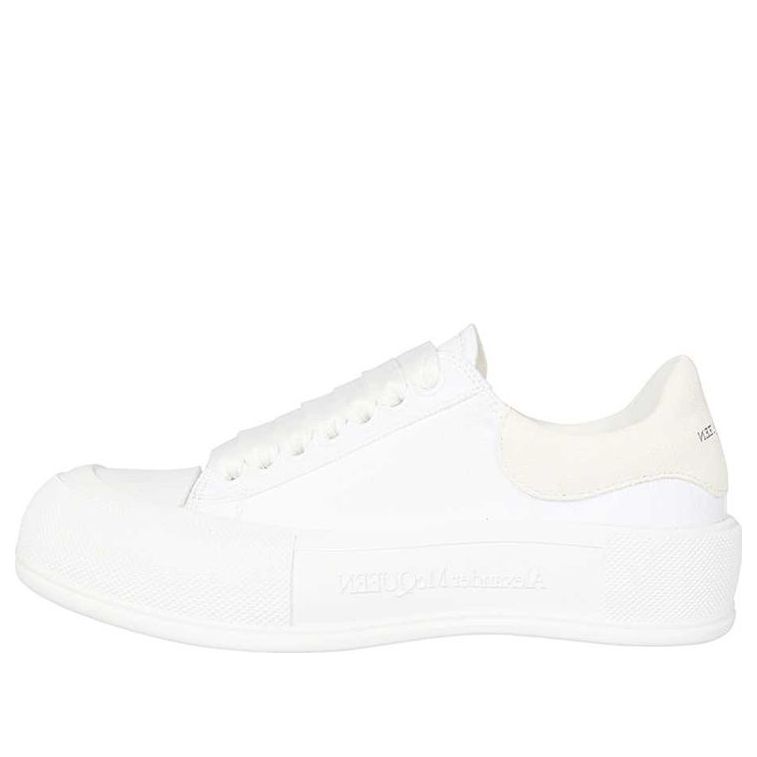 (WMNS) Alexander McQueen Deck Skate Plimsoll Shoes 'White' 697120W4MV79000