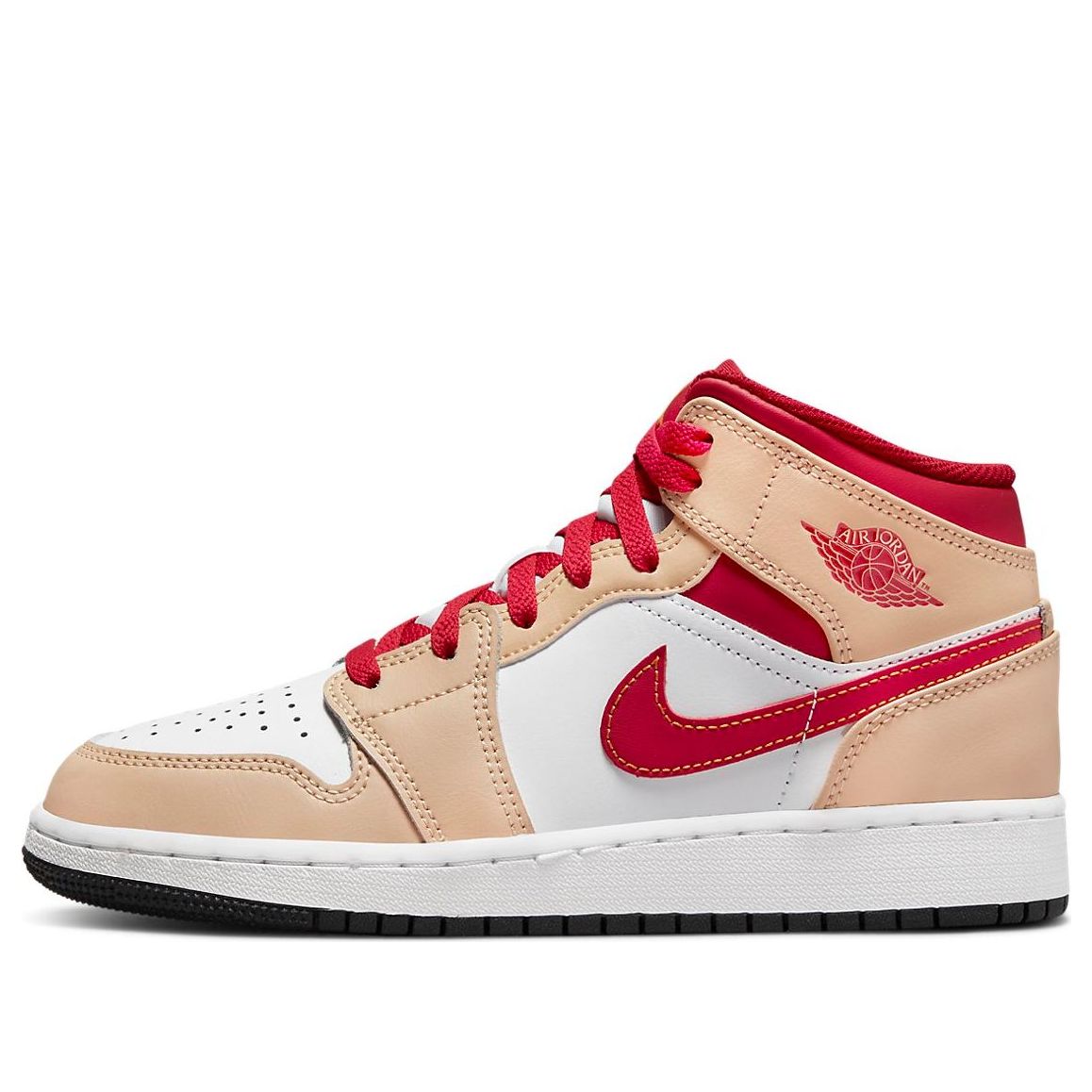 (GS) Air Jordan 1 Mid 'Light Curry Cardinal Red' 554725-201