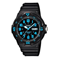 CASIO Sports Quartz Mens Black/Blue Analog MRW-200H-2B