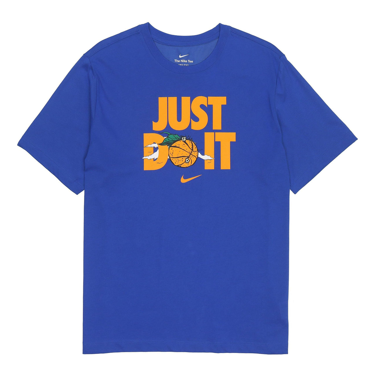 Nike Just Do It Alphabet Printing Round Neck Short Sleeve Blue DV1213-480