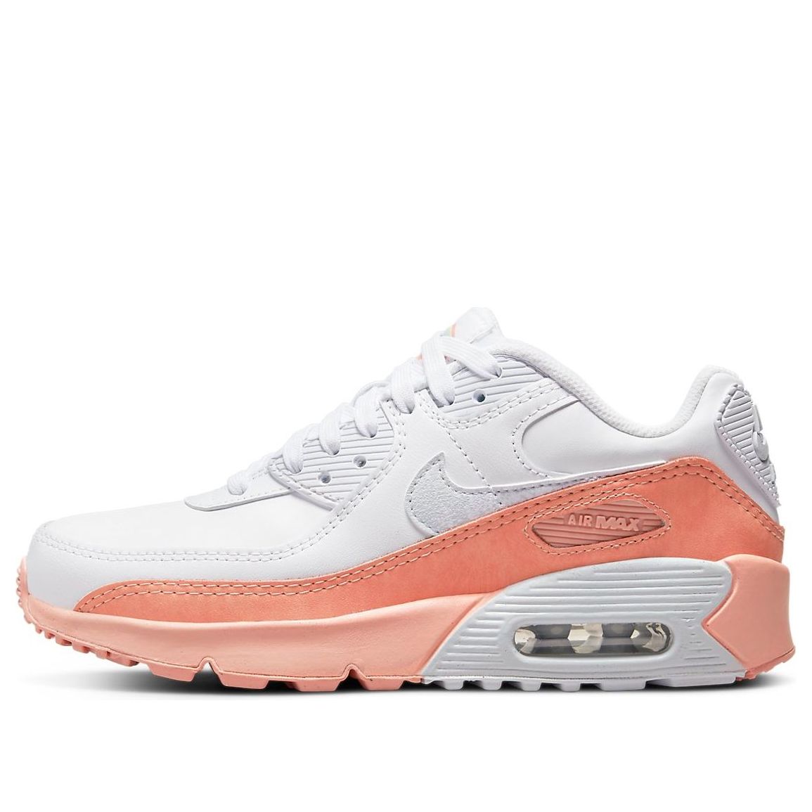 (GS) Nike Air Max 90 Leather SE 'White Light Madder Root' DM0956-100