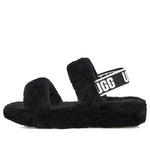(WMNS) UGG Oh Yeah Thick Sole Sandals Black 1107953-BLK