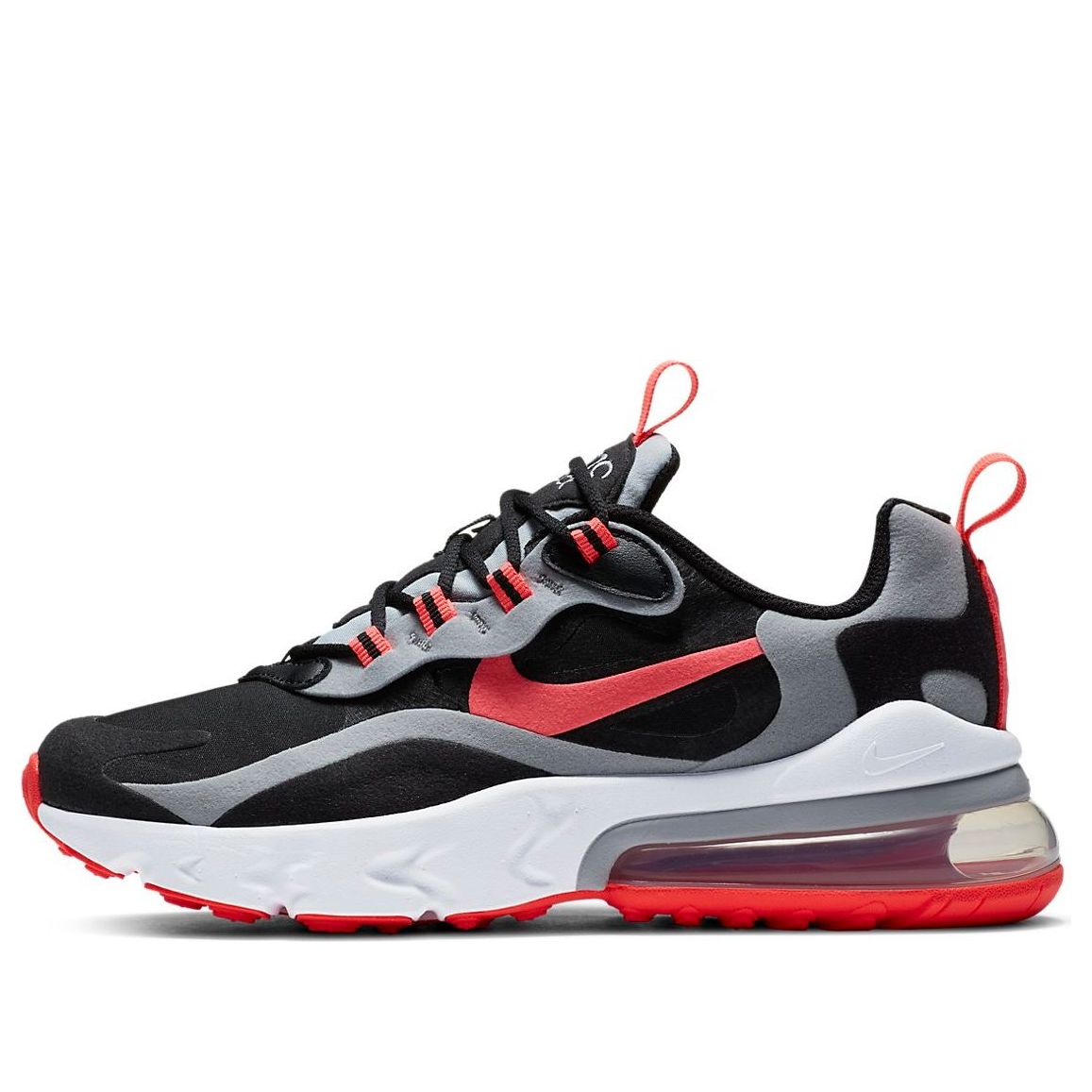 (GS) Nike Air Max 270 React 'Black Red Grey' BQ0103-019