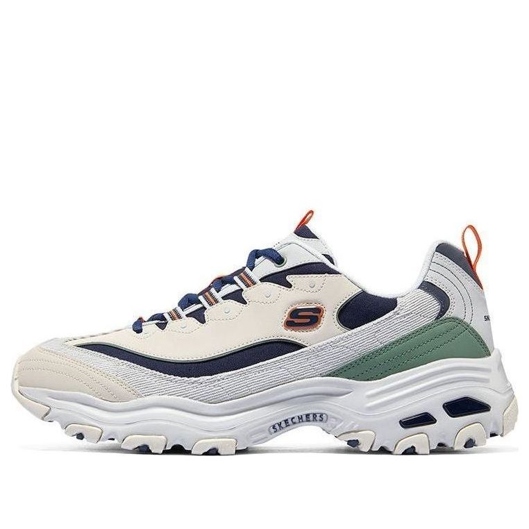 Skechers DLites 1.0 Chunky Shoes 'Beige Navy' 894265-GYNV