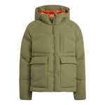 adidas Solid Color Zipper Hooded Down Jacket Men's Green HN9931