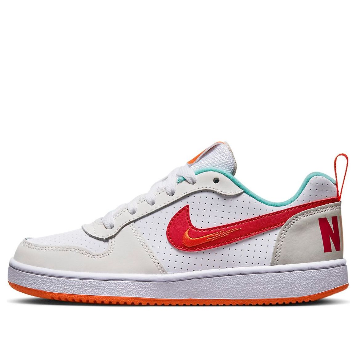 (GS) Nike Court Borough Low 2 'Summit White University Red' FD4635-161