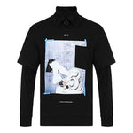 Off-White Pattern Printing Zipper lapel Long Sleeves OMAB027R191850081088