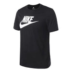Men's Nike Large Logo Printing Round Neck Short Sleeve Black T-Shirt 940432-013