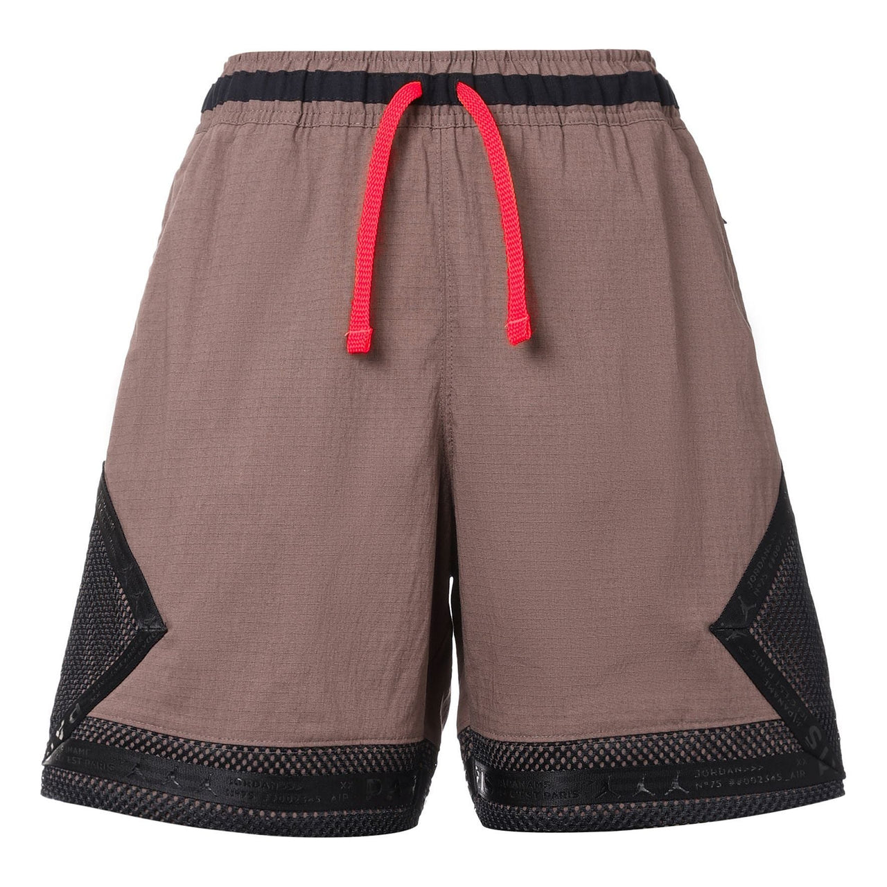 Men's Air Jordan x Paris Saint-Germain Series Splicing Mesh Drawstring Sports Shorts Brown DN6149-291