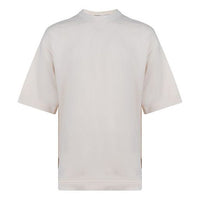 Men's Y-3 SS21 Rear Logo Printing Round Neck Short Sleeve Creamy White T-Shirt GV6082