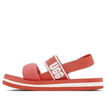 (WMNS) UGG Zuma Sling Beach Sandals Red White 1107893-PCRL