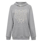(WMNS) KENZO Large Tiger Head Hoodie 'Light Grey' F962SW8644X5-94