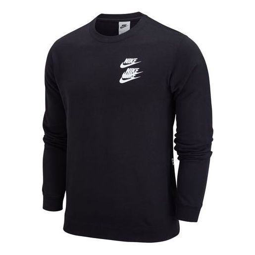 Nike Unisex Nike Sportswear Logo Printing Round-neck Sweatshirt Black DV7381-010