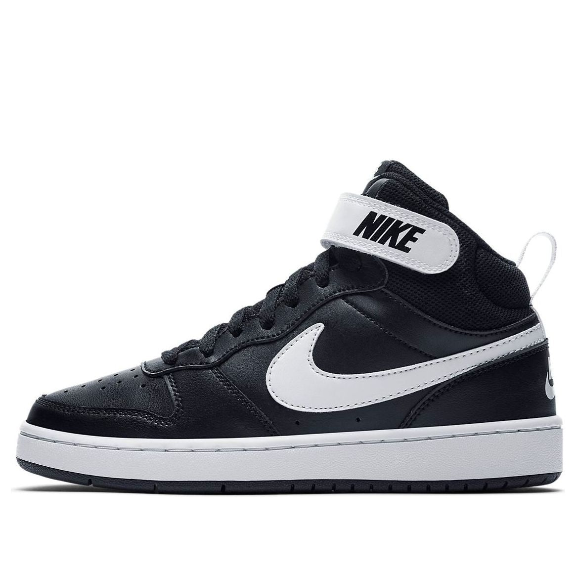 (GS) Nike Court Borough Mid 2 'Black White' CD7782-010
