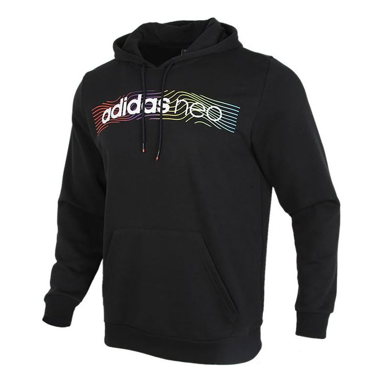 adidas neo M Fav Nn Hd 1 logo Printing Casual Sports Black GM2344